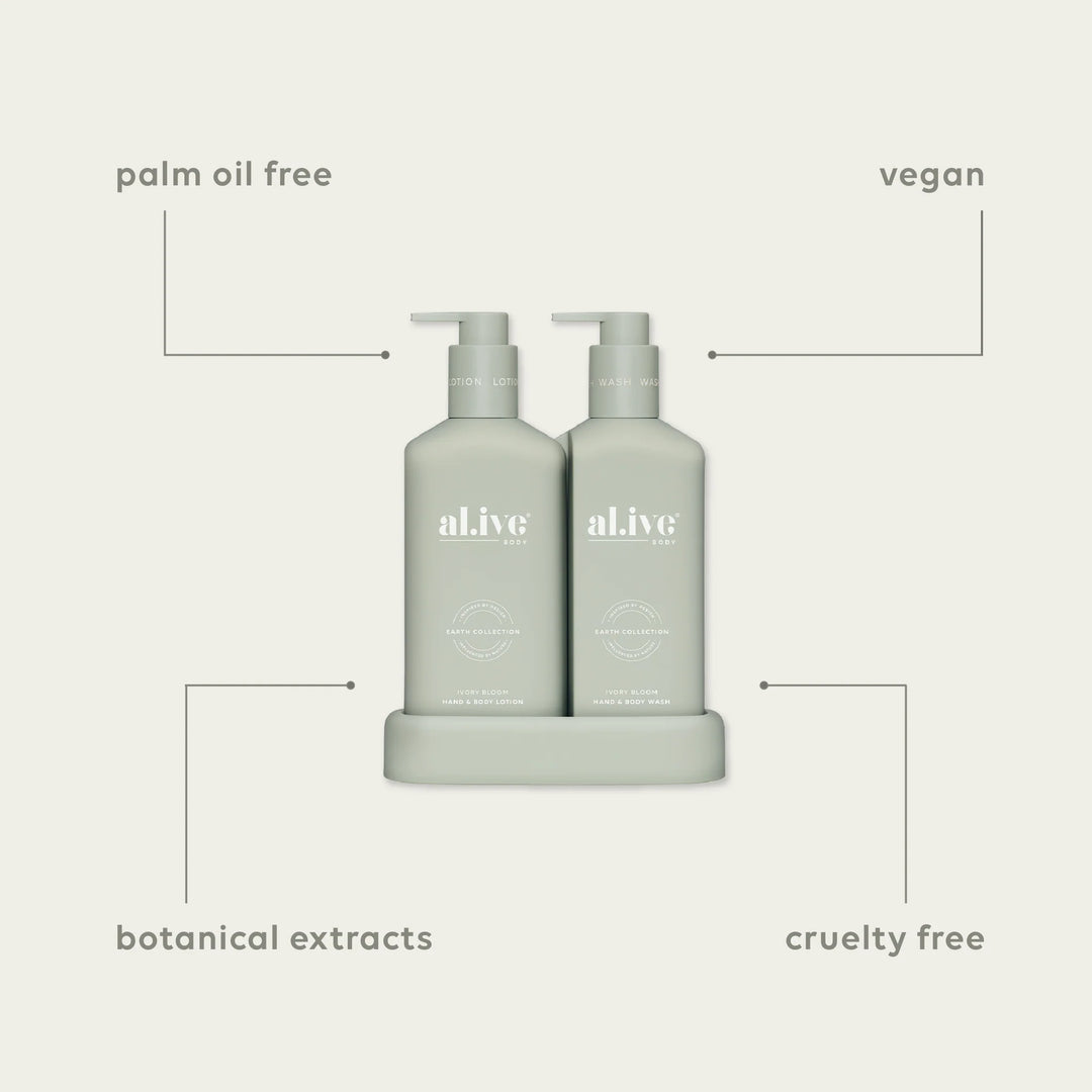 al.ive Body Compact Wash & Lotion Duo - Ivory Bloom