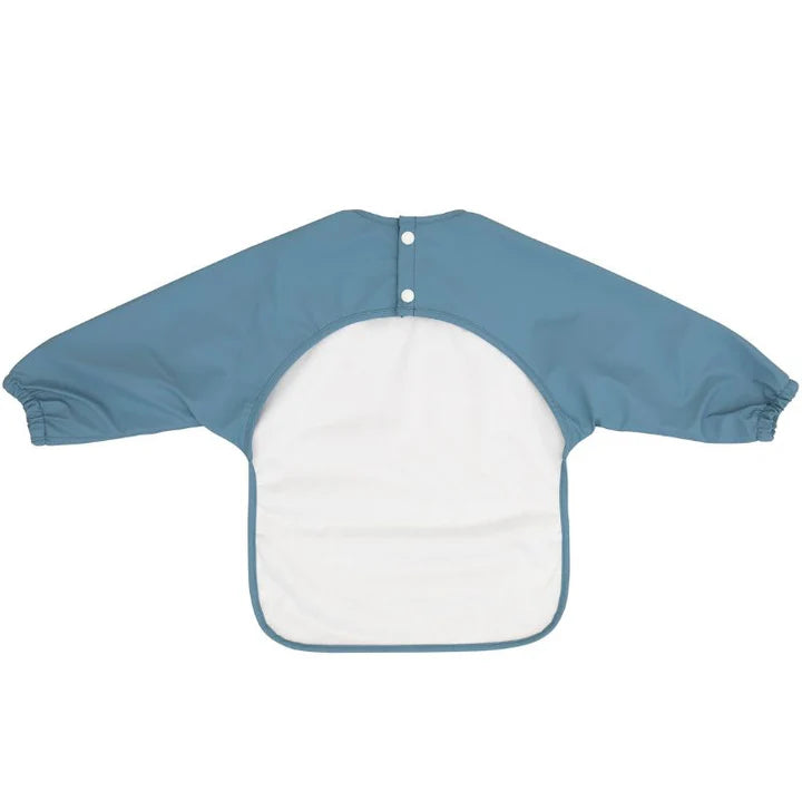 All4Ella Two-Tone Long Sleeve Waterproof Bib - Blue