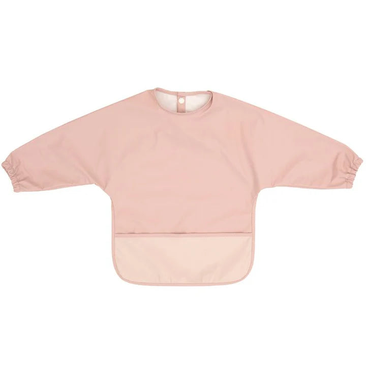 All4Ella Two-Tone Long Sleeve Waterproof Bib - Pink