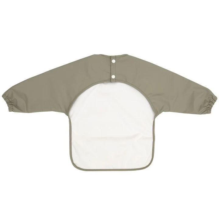 All4Ella Two-Tone Long Sleeve Waterproof Bib - Sage