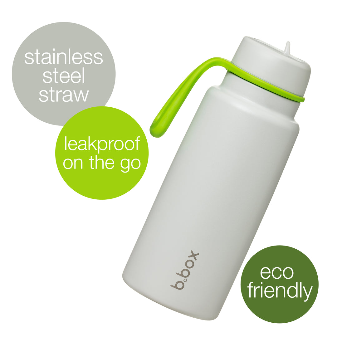 b.box Insulated Flip Top 1 Litre Bottle - Lime Time