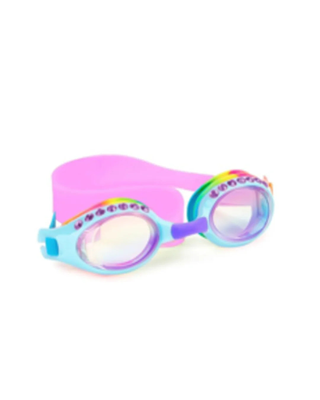 Aqua2ude Kids Swim Goggles | Rhinestone Candy Purple