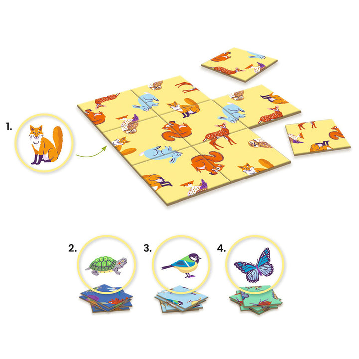 Djeco Impossible Animal 4 Puzzle Set