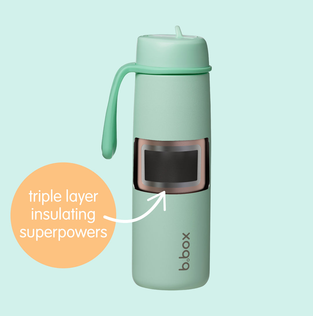 b.box Insulated Flip Top Drink Bottle 690ml - Lagoon