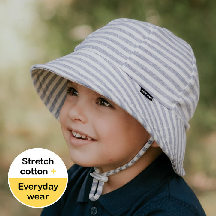 Bedhead Baby & Toddler Bucket Sun Hat - Grey Stripe