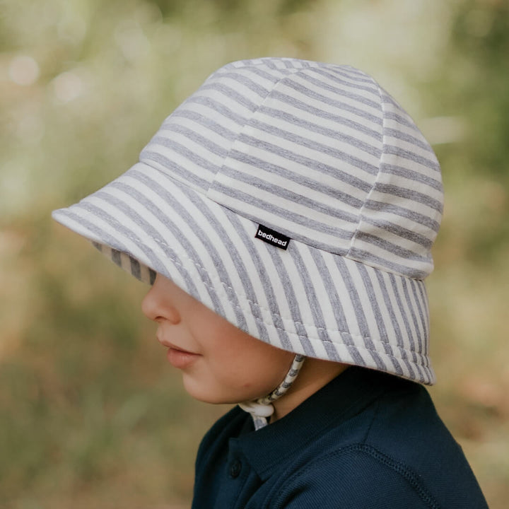 Bedhead Baby & Toddler Bucket Sun Hat - Grey Stripe