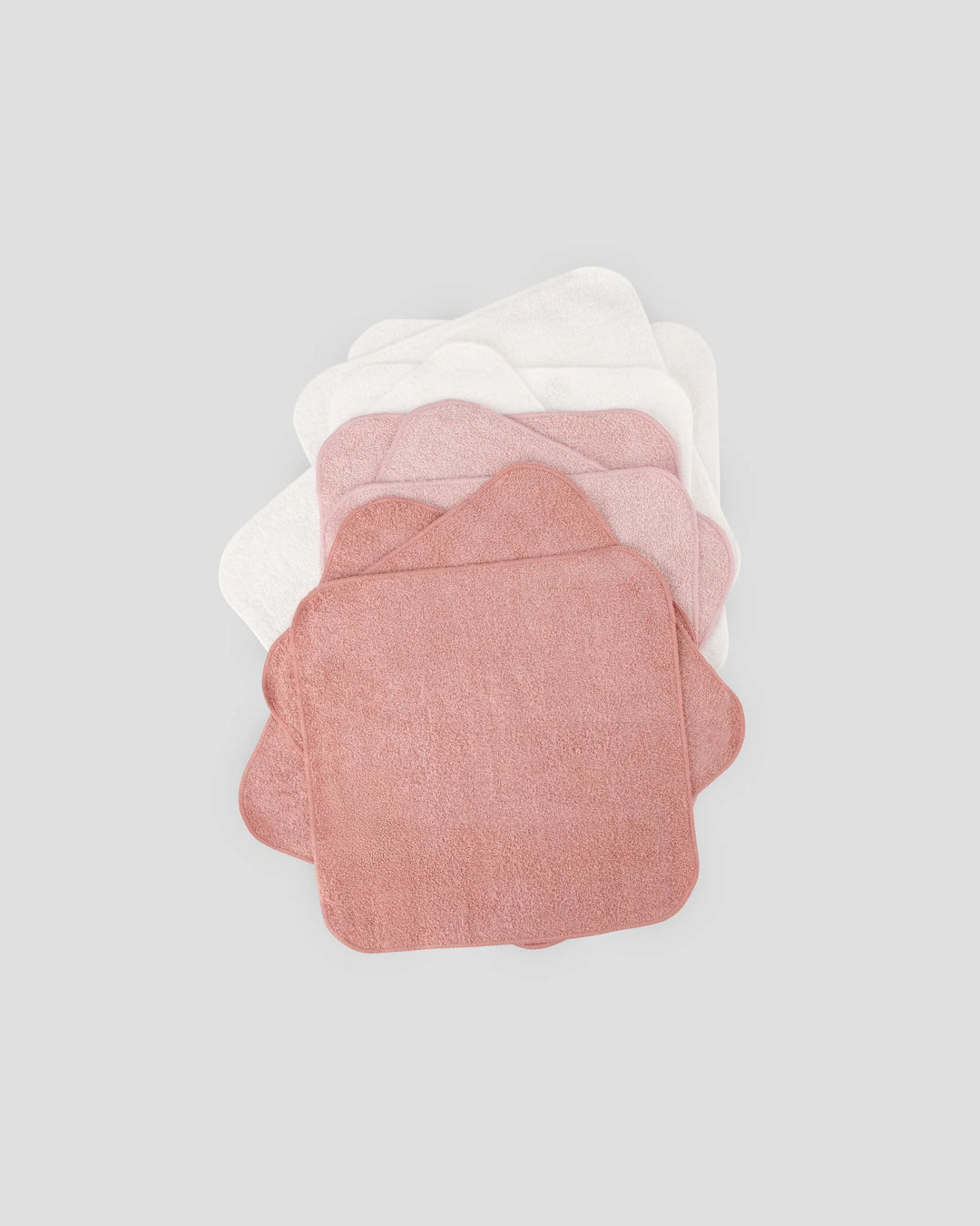 Little Bamboo Baby Towelling Washer 10 Pack - Dusty Rose