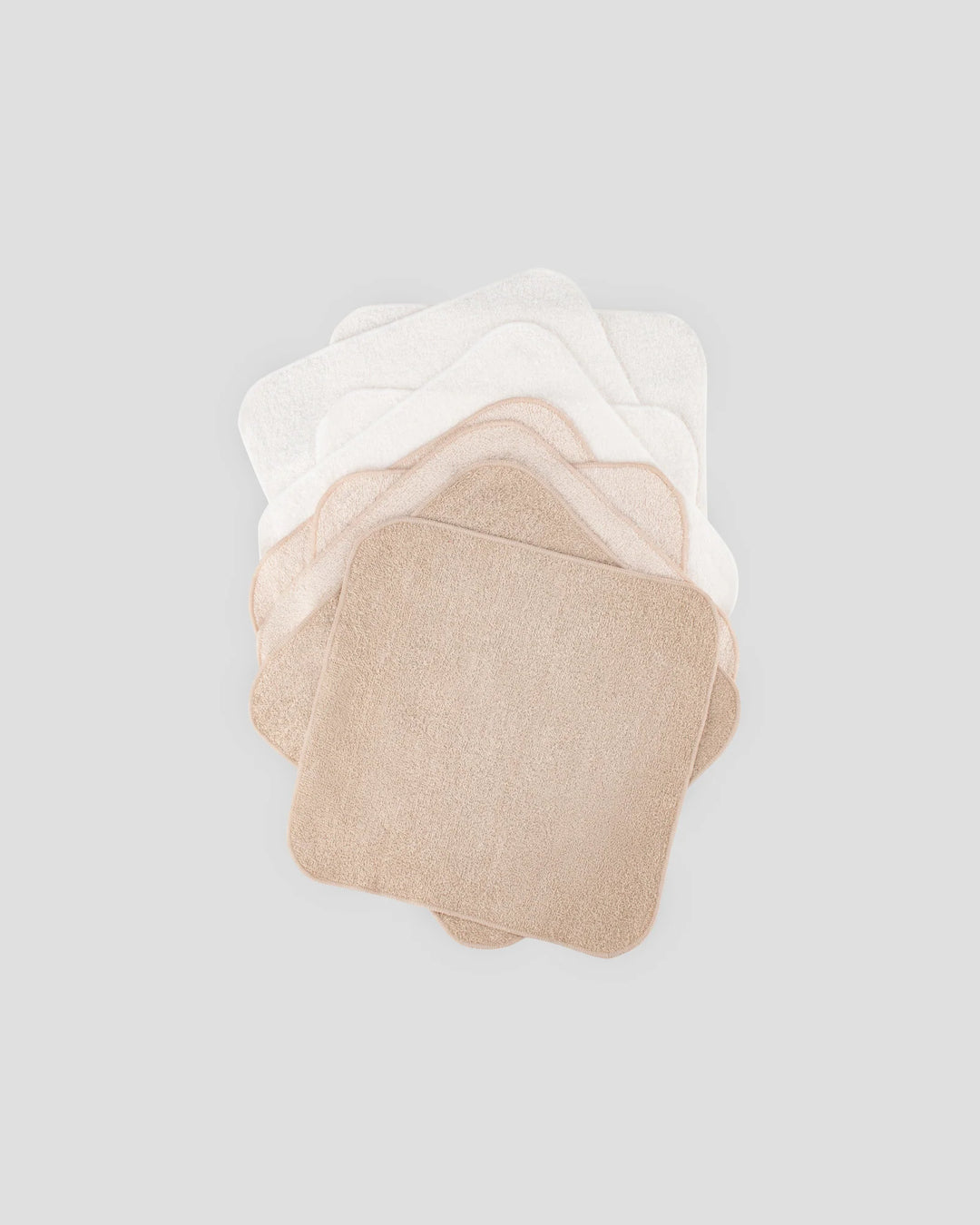 Little Bamboo Baby Towelling Washer 10 Pack - Iced Coffee