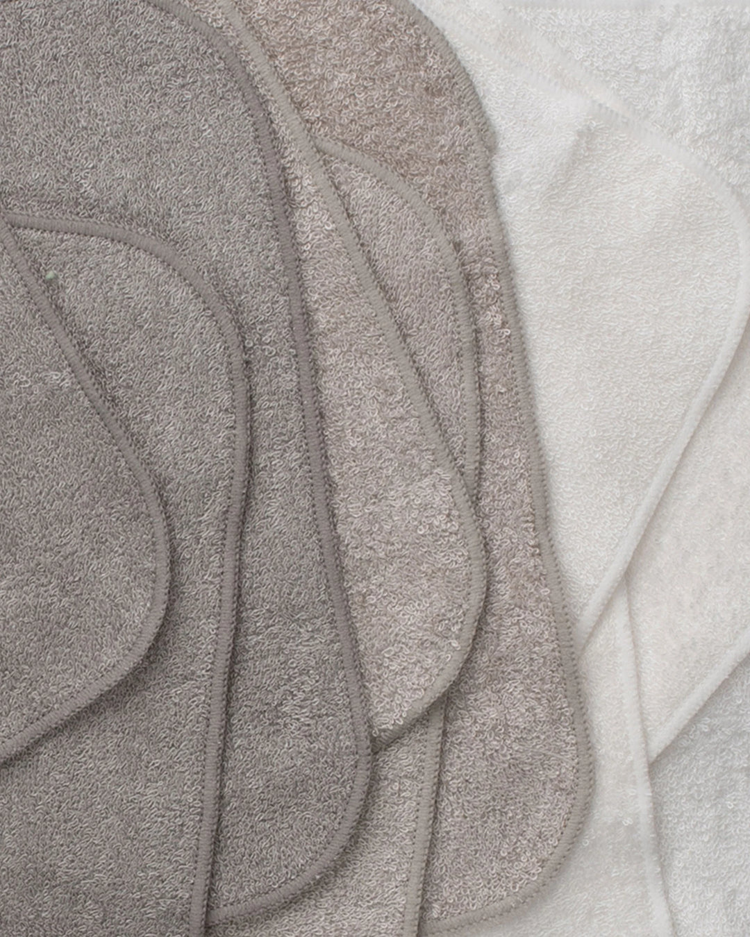 Little Bamboo Baby Towelling Washer 10 Pack - Stone Grey