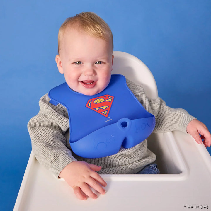 bbox Adjustable Silicone Feeding Bib - Superman