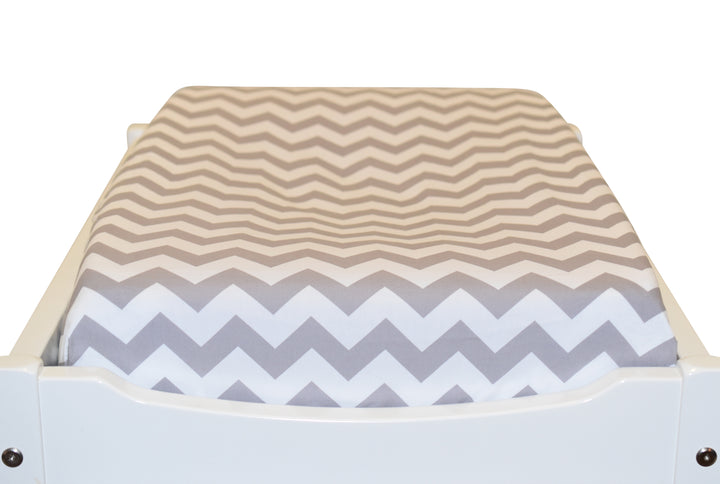 Waterproof Change Mat Cover | Grey Chevron