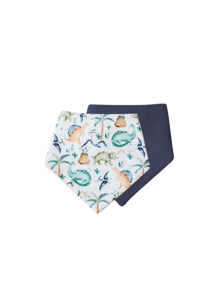 Bambella Bandana Bibs 2 Pack | Wild Dinosaurs & Storm