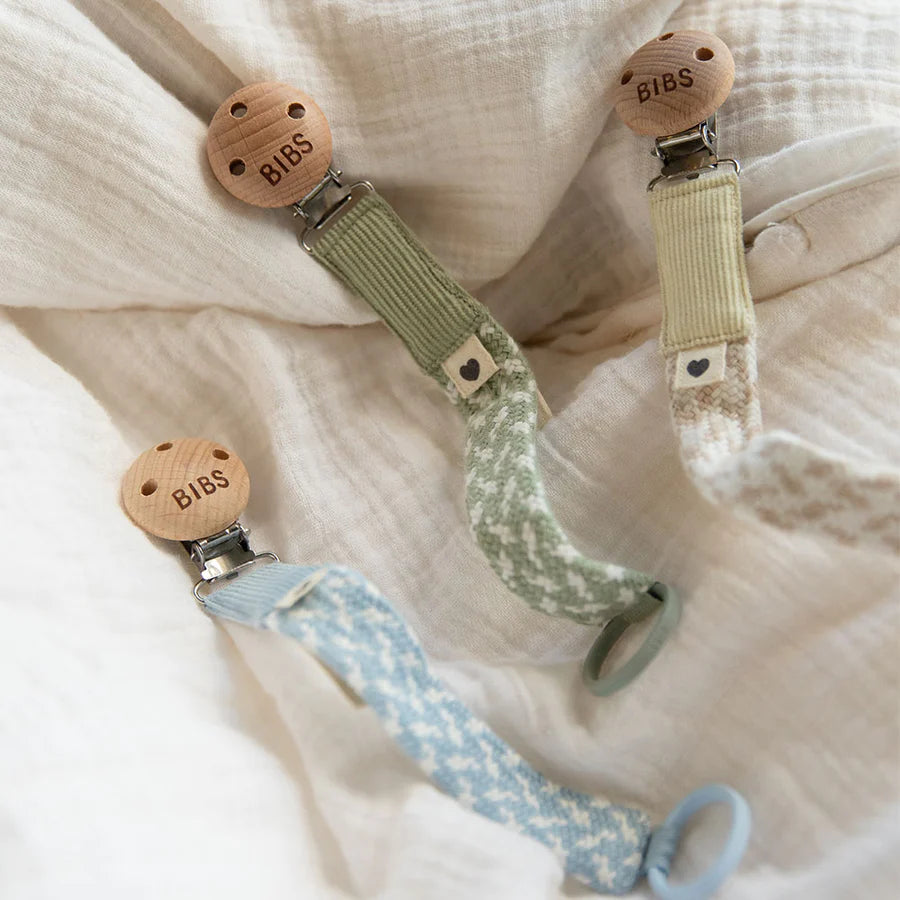 BIBS Pacifier Clip | Ivory & Sand
