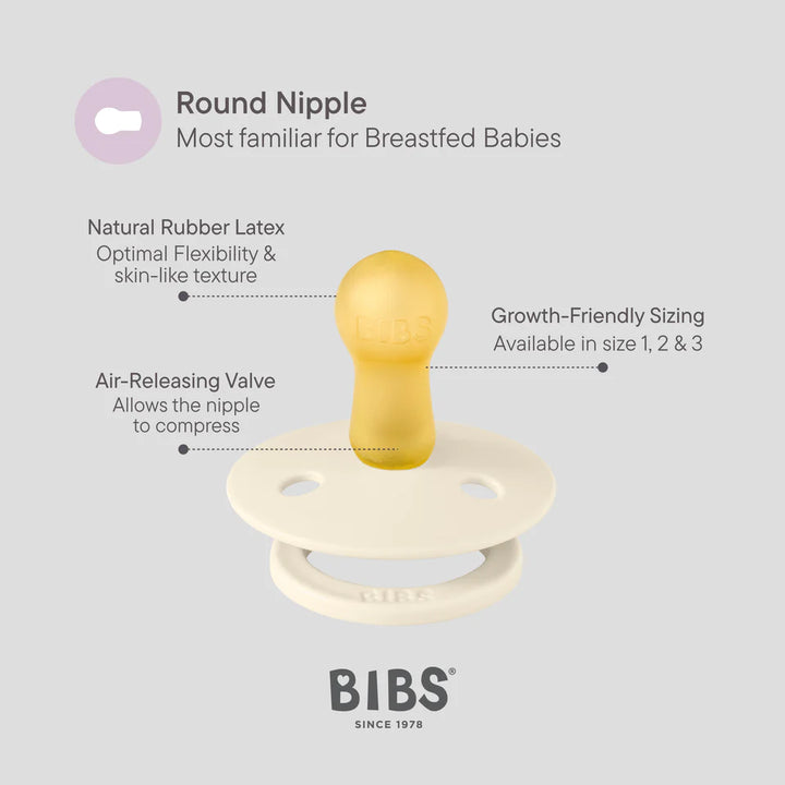 BIBS Colour Fusion Latex Round Dummies Twin Pack