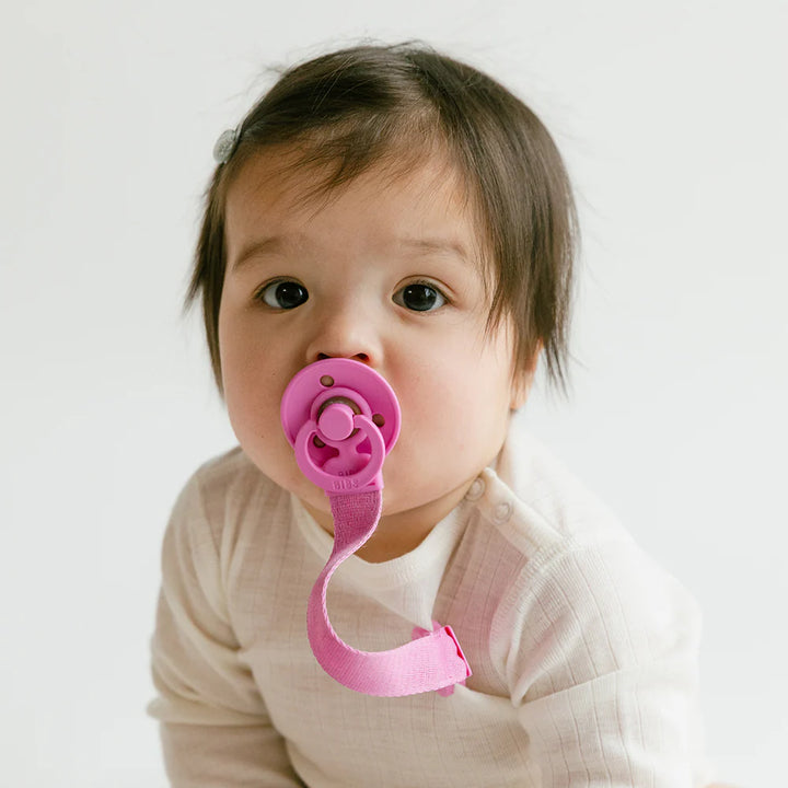 BIBS Loop Pacifier Clip | Bubblegum
