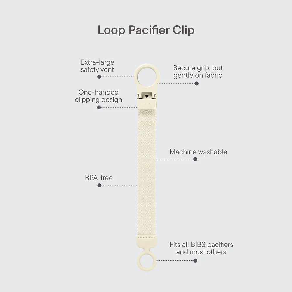 BIBS Loop Pacifier Clip | Dark Oak