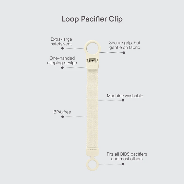 BIBS Loop Pacifier Clip | Dark Oak