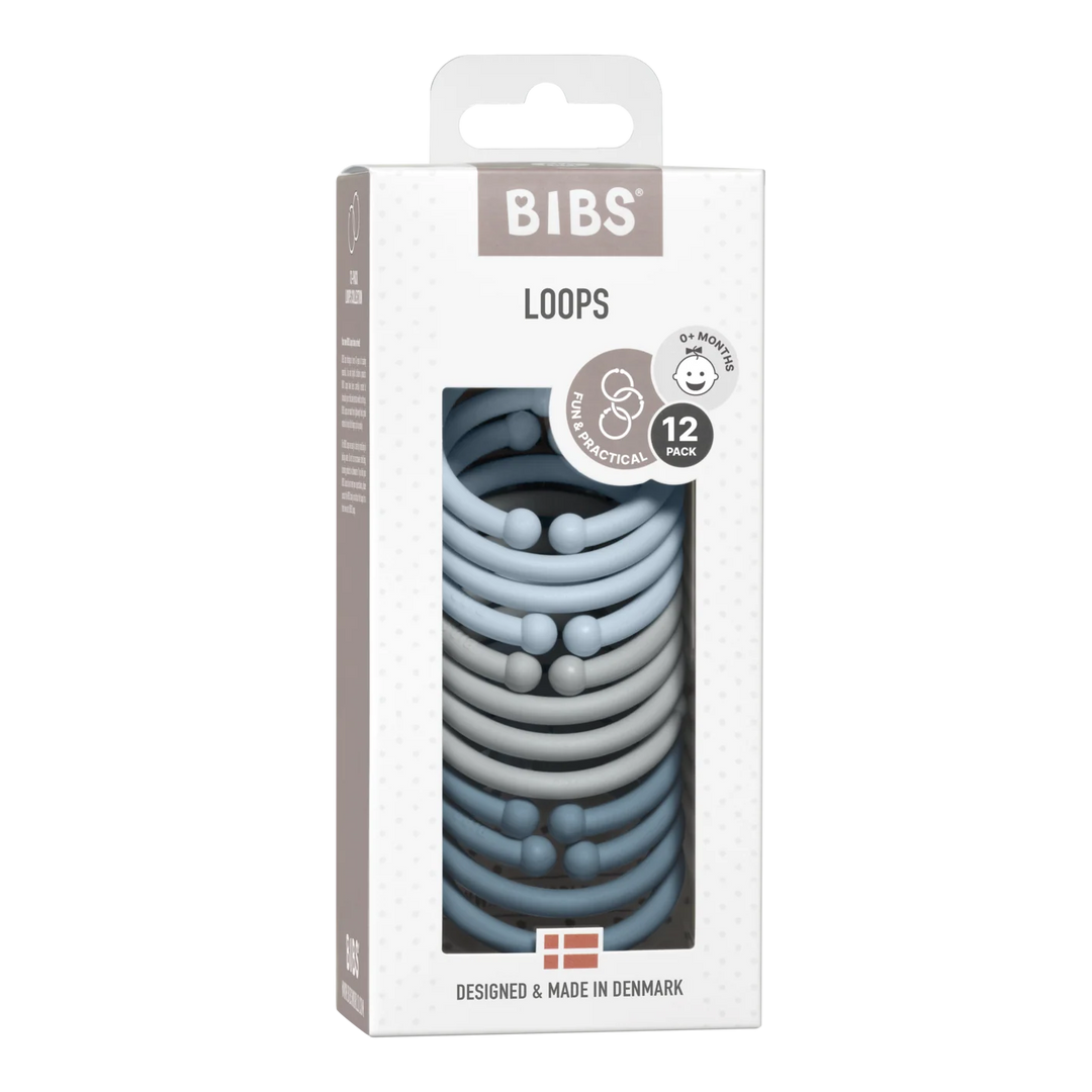 BIBS Loops 12 Pack Blue/Cloud/Petrol