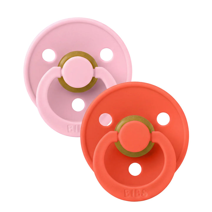 BIBS Round Colour Latex Dummies Twin Pack Size 3 (18+ Months)