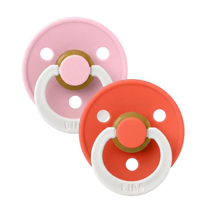 BIBS Round Colour Latex Dummies Twin Pack Size 3 (18+ Months)