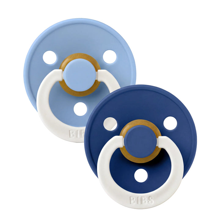 BIBS Round Colour Latex Dummies Twin Pack Size 3 (18+ Months)