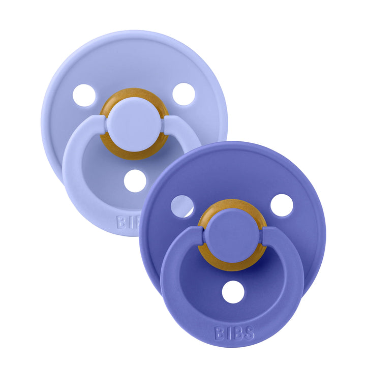BIBS Round Colour Latex Dummies Twin Pack Size 1 (0-6 Months)
