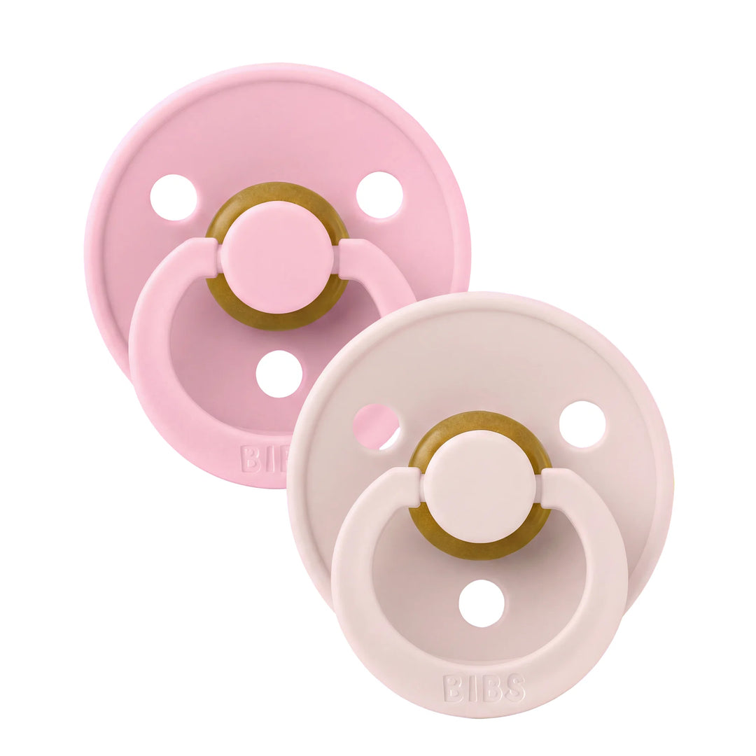 BIBS Round Colour Latex Dummies Twin Pack Size 1 (0-6 Months)