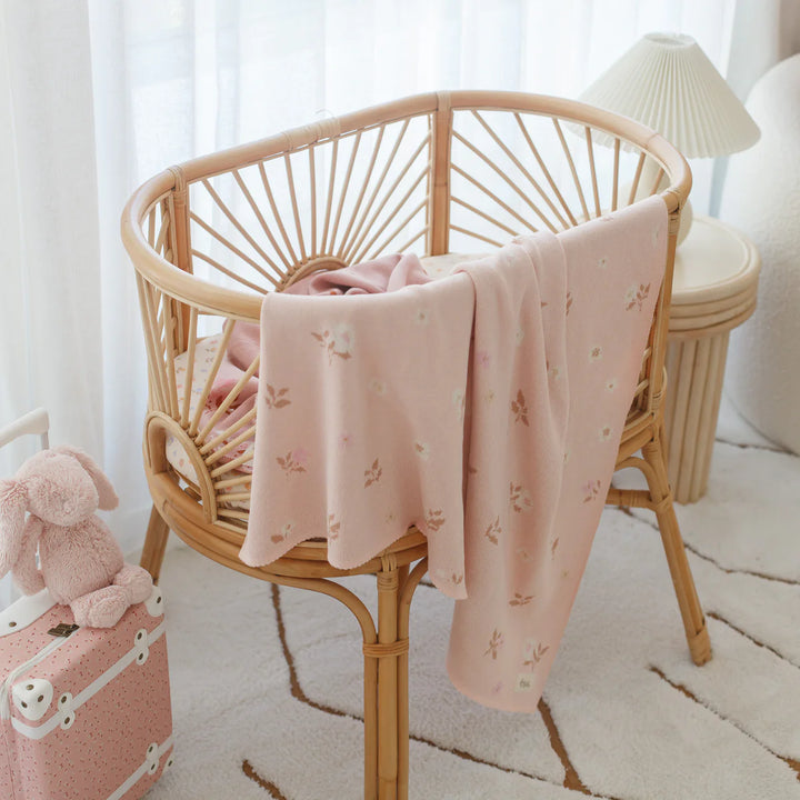 Fox & Fallow Cotton Blanket - Dusty Roses