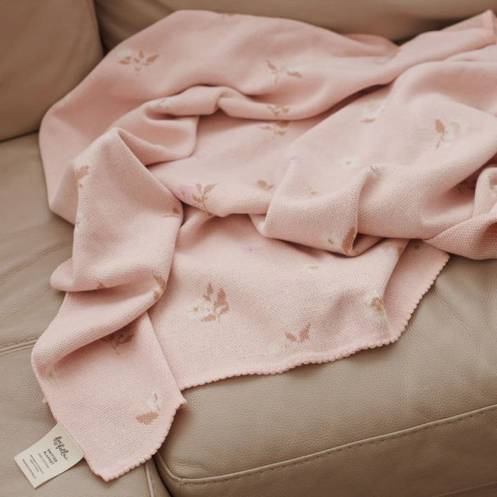 Fox & Fallow Cotton Blanket - Dusty Roses