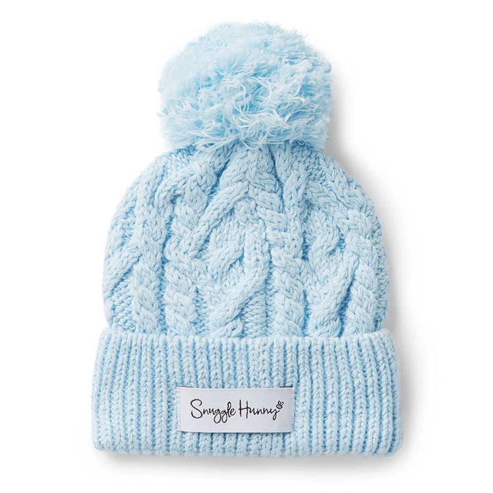 Snuggle Hunny Newborn Organic Knit Beanie -  Baby Blue