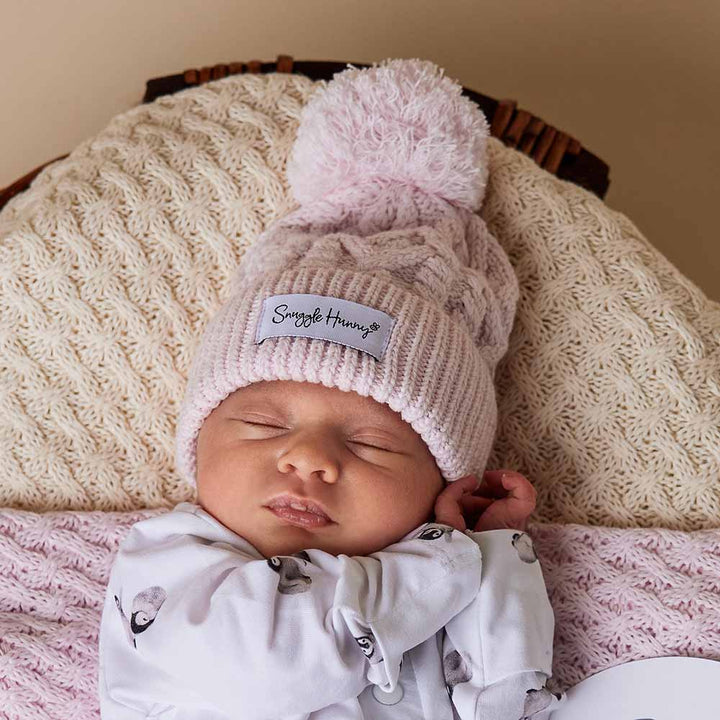 Snuggle Hunny Newborn Organic Knit Beanie -  Blush Pink