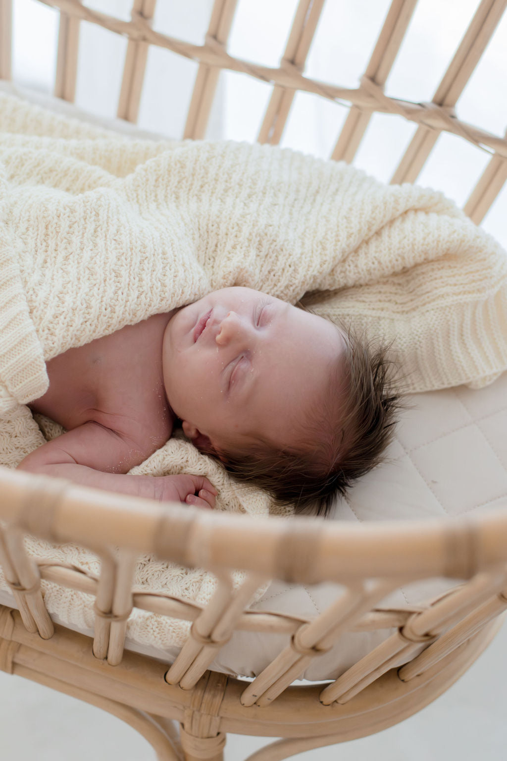 Bambella Knit Cotton Blanket | Cream