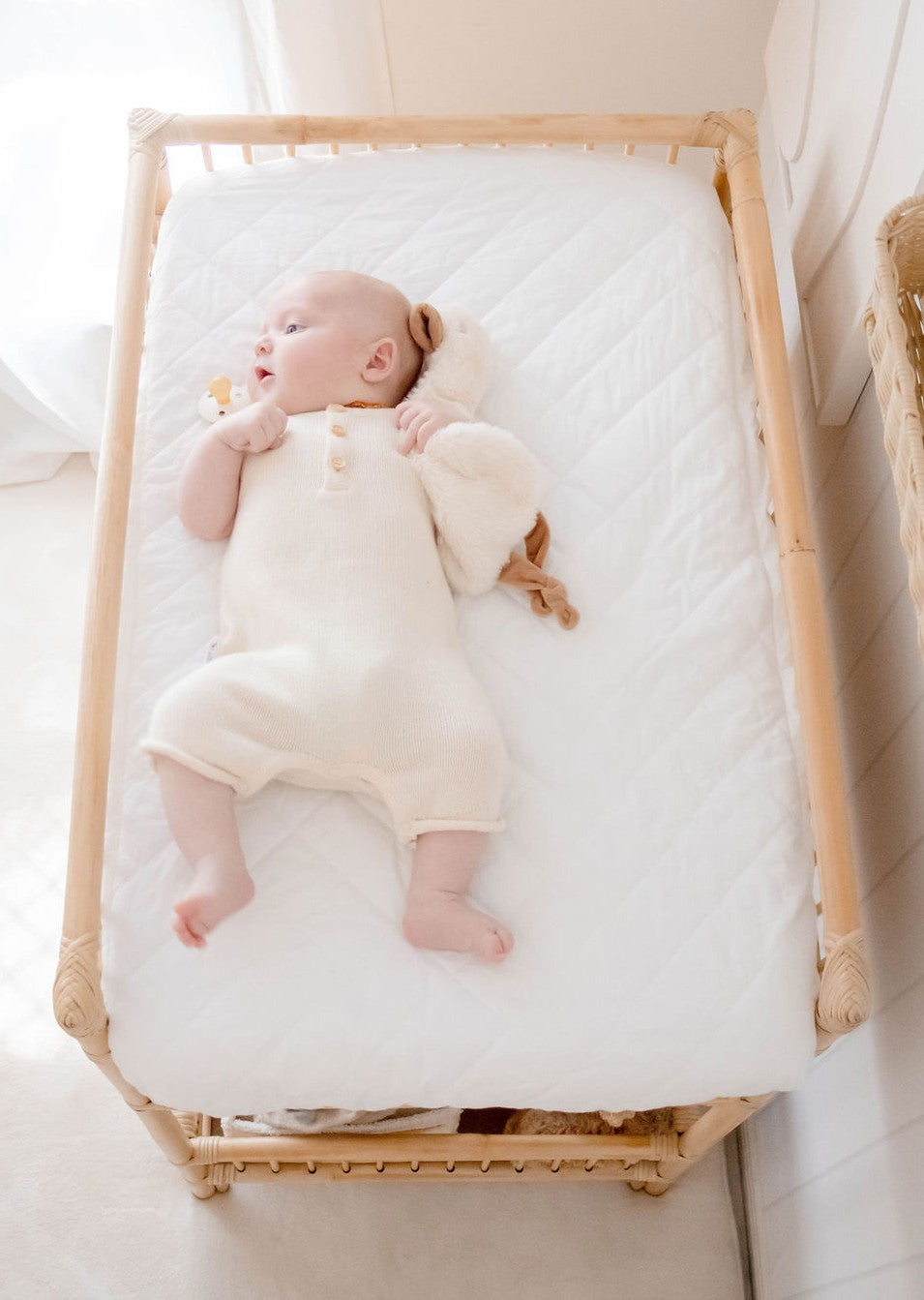 Bambella Co-Sleeper Fitted Waterproof Sheet | Ivory