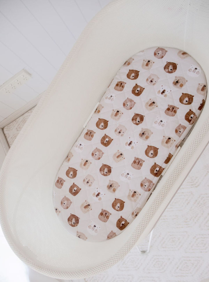 Bambella Waterproof Moses Bassinet Sheet |  Bear in There