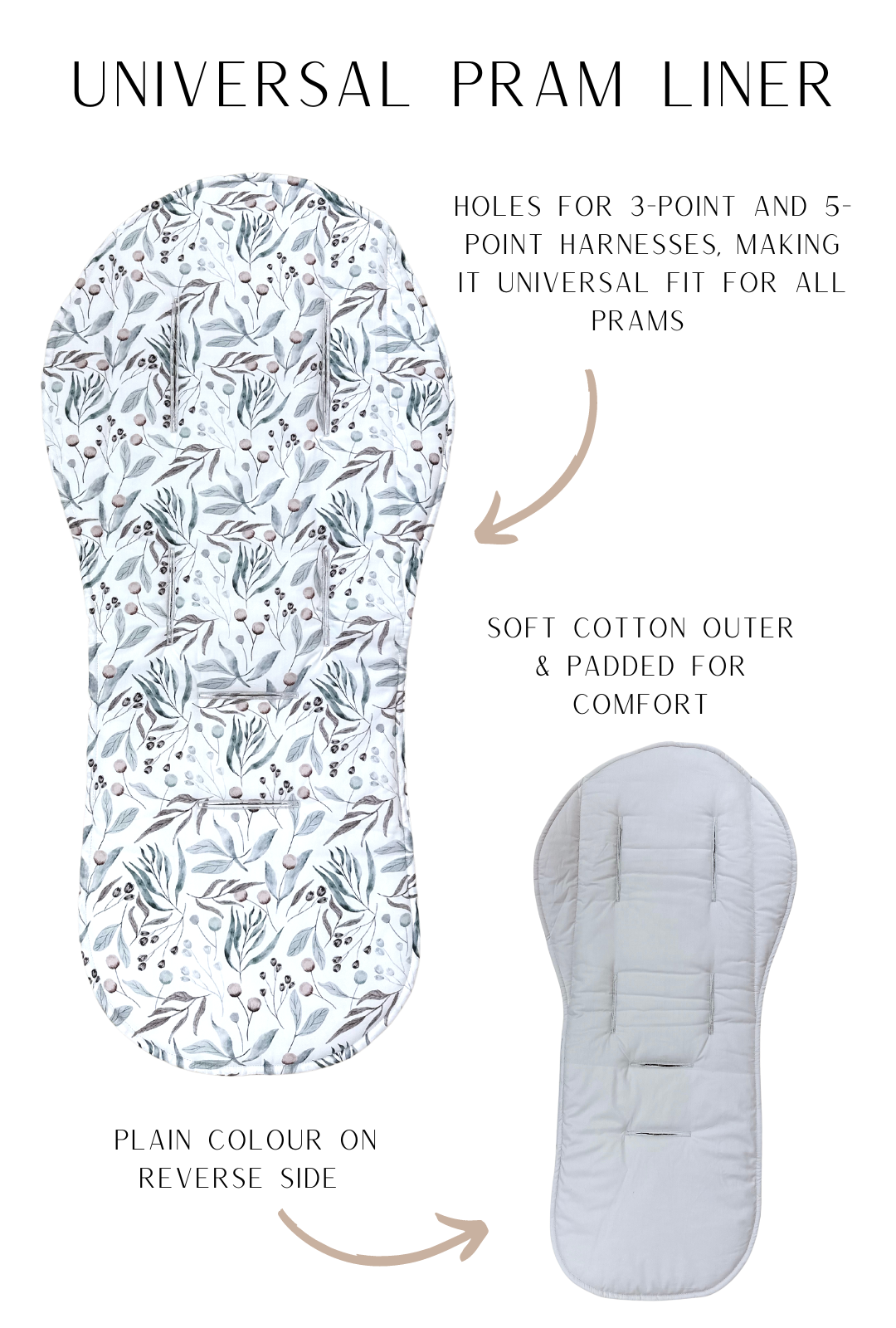 Bambella Designs Universal Pram Liner Botanical – The Thrifty Mumma