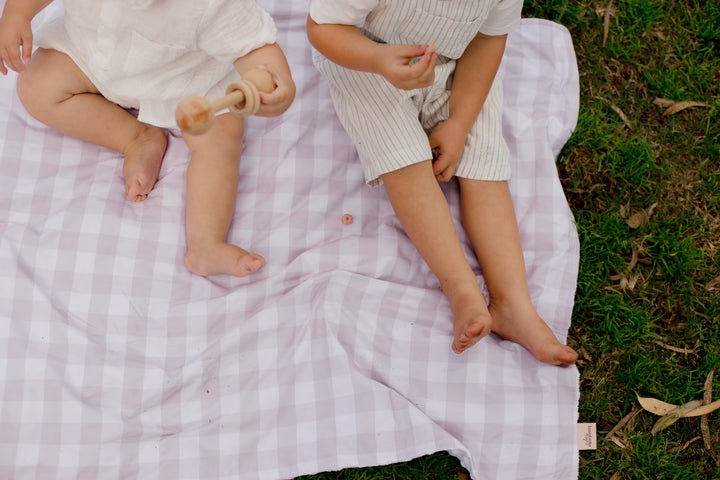 Bambella Designs Snuggle Blanket - Blush Gingham