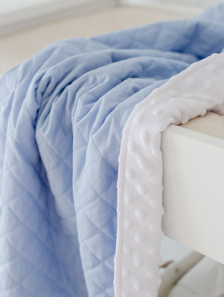 Bambella Designs Quilted Snuggle Blanket - Dusty Blue