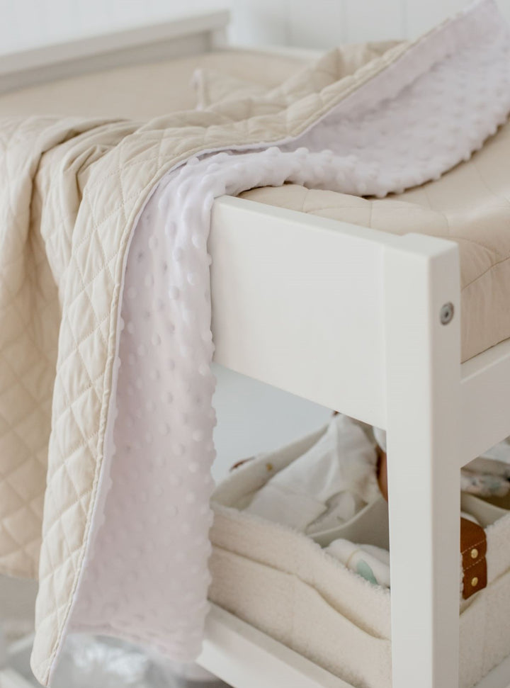 Bambella Designs Quilted Snuggle Blanket - Oat