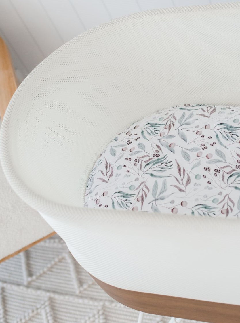 Bambella Waterproof Moses Bassinet Sheet | Botanical