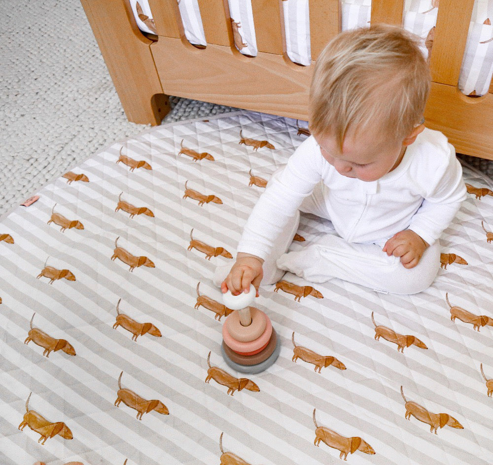 Bambella Designs Padded Waterproof Play Mat - Dachshund Days