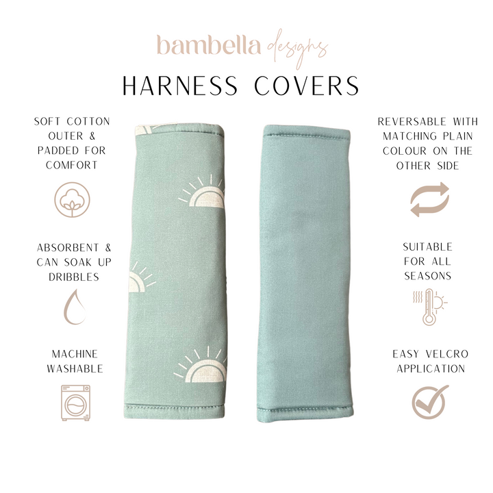 Bambella Designs Harness Covers | Sage Sunshine