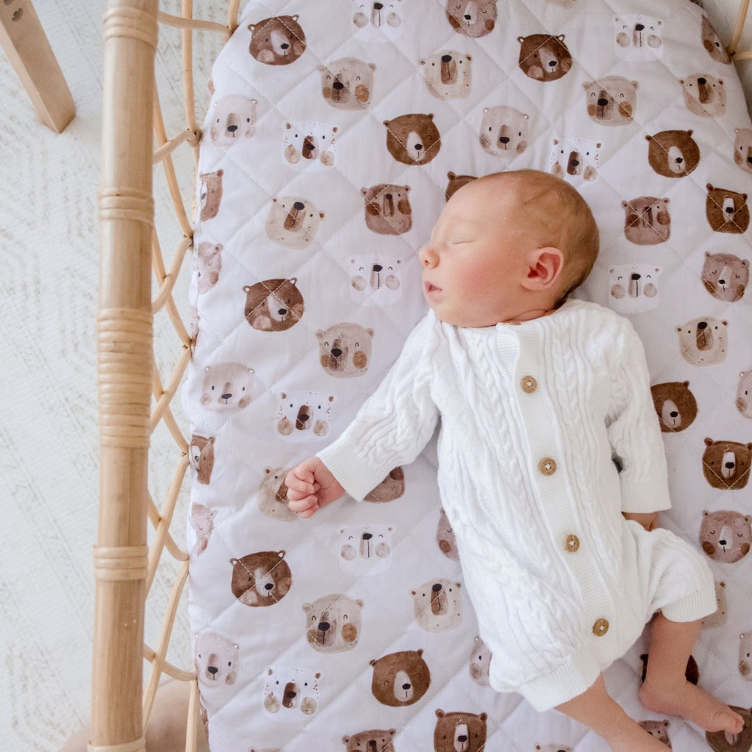 Bambella Waterproof Bassinet Sheet | Bear in There