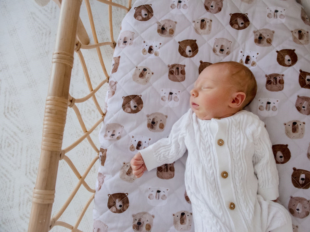 Bambella Waterproof Bassinet Sheet | Bear in There