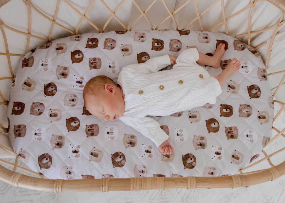 Bambella Waterproof Bassinet Sheet | Bear in There