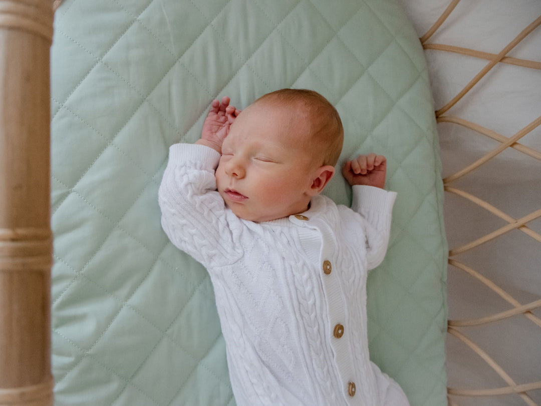 Bambella Waterproof Bassinet Sheet | Fern