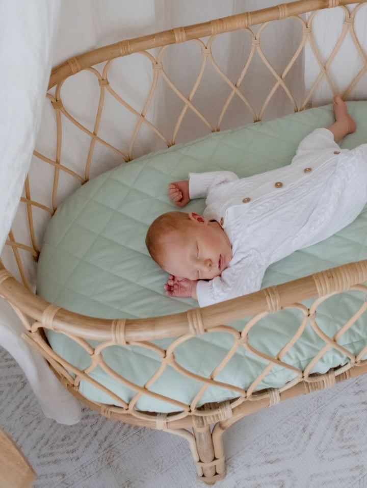 Bambella Waterproof Bassinet Sheet | Fern