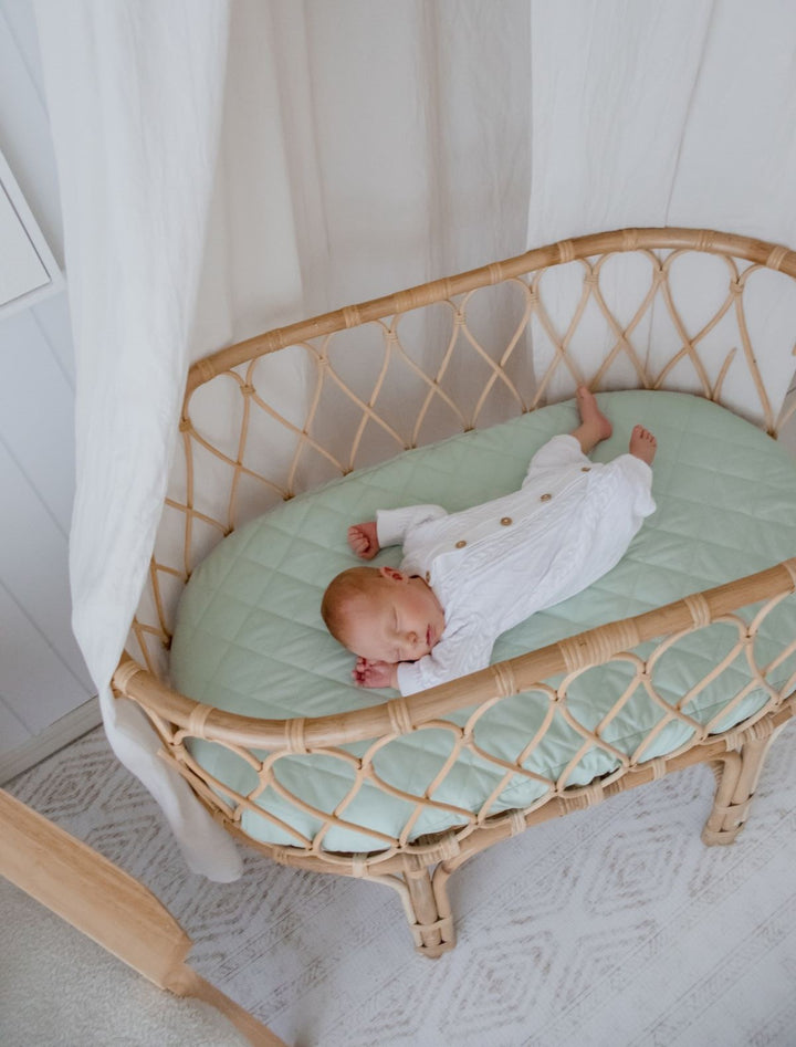 Bambella Waterproof Bassinet Sheet | Fern