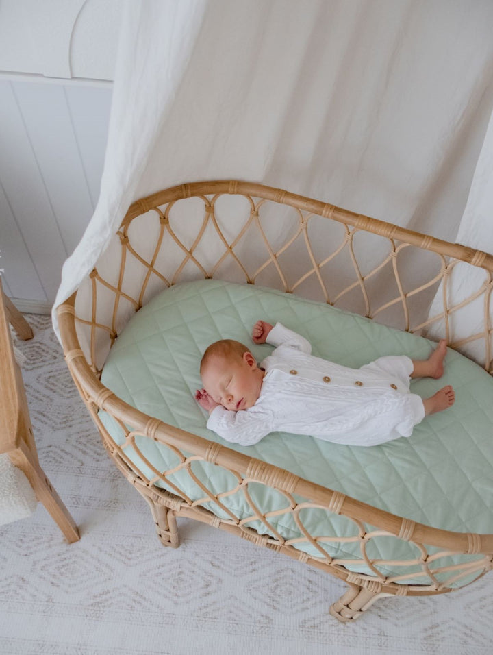 Bambella Waterproof Bassinet Sheet | Fern