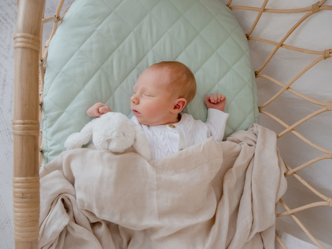 Bambella Waterproof Bassinet Sheet | Fern