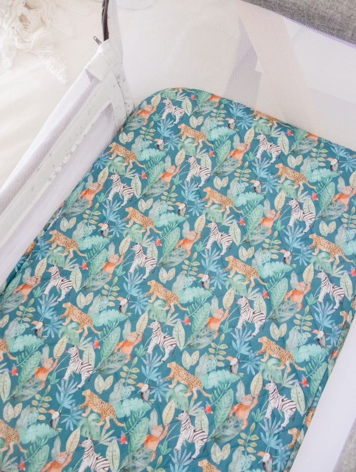 Bambella Co-Sleeper Fitted Waterproof Sheet | Jungle Palms